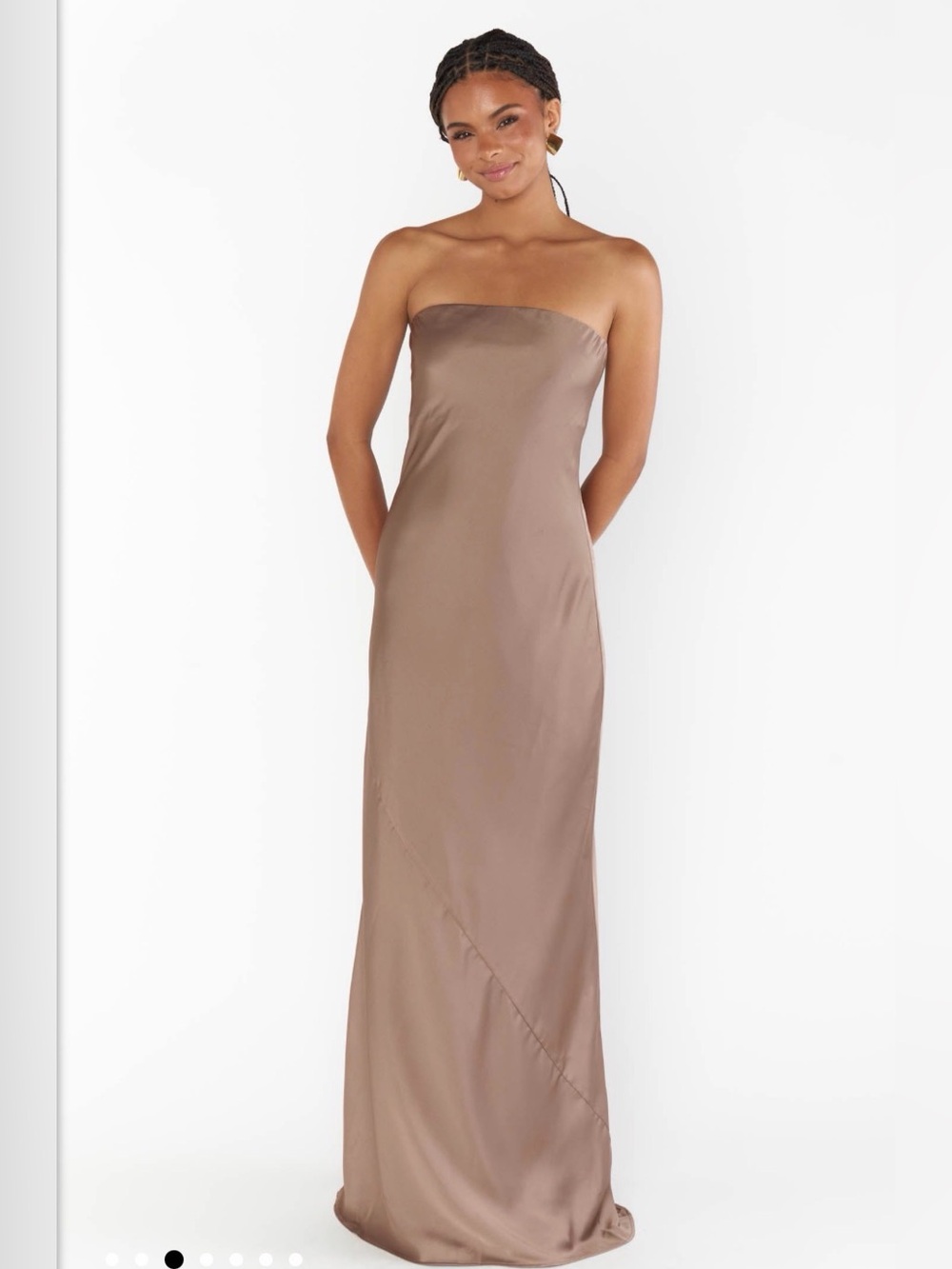 Dune luxe satin show me your mumu Taylor tube maxi dress